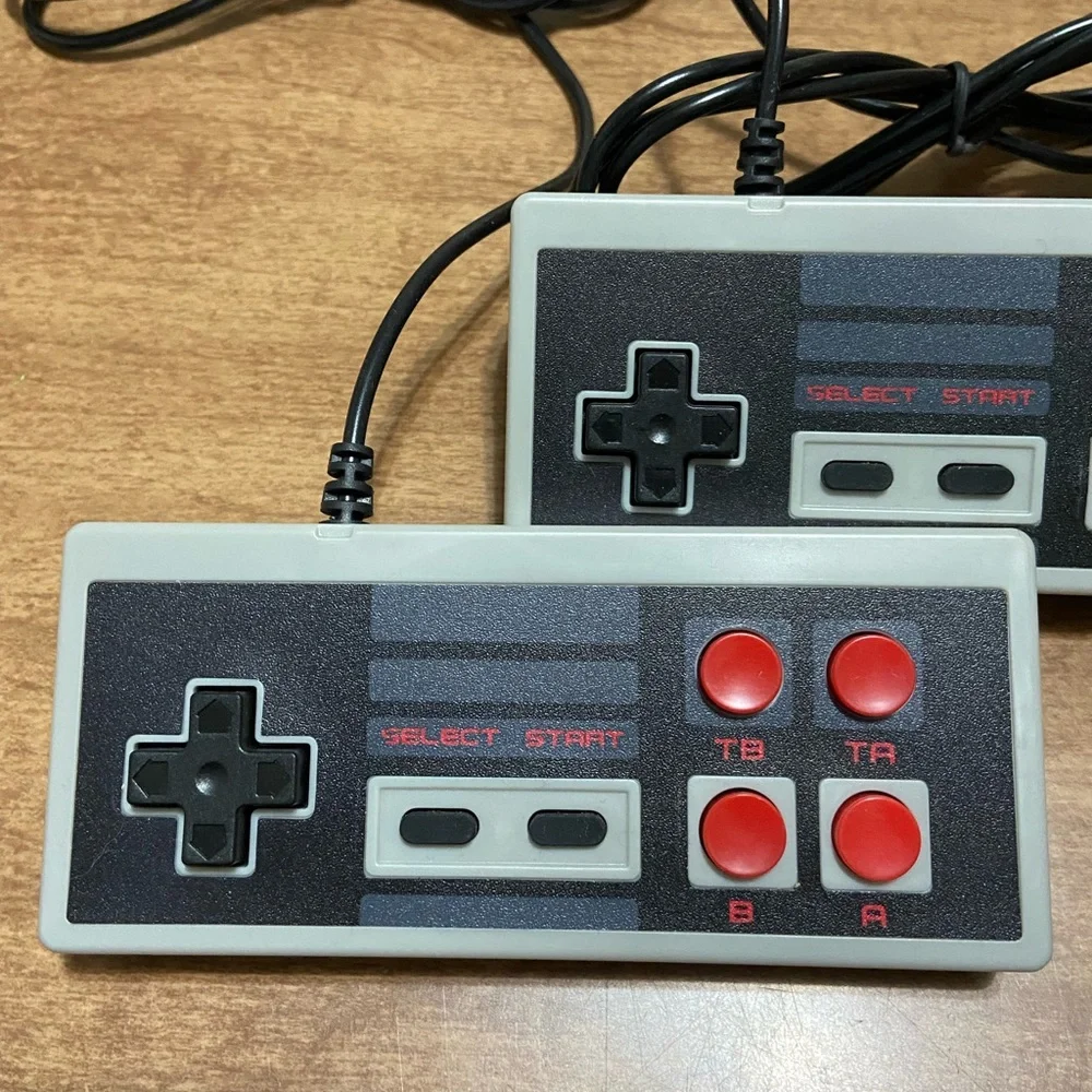 Classic Gaming Console Controllers - Black and Red